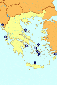 blank greece map