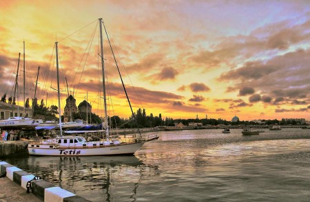 Arriving in Yevpatoriya by sea