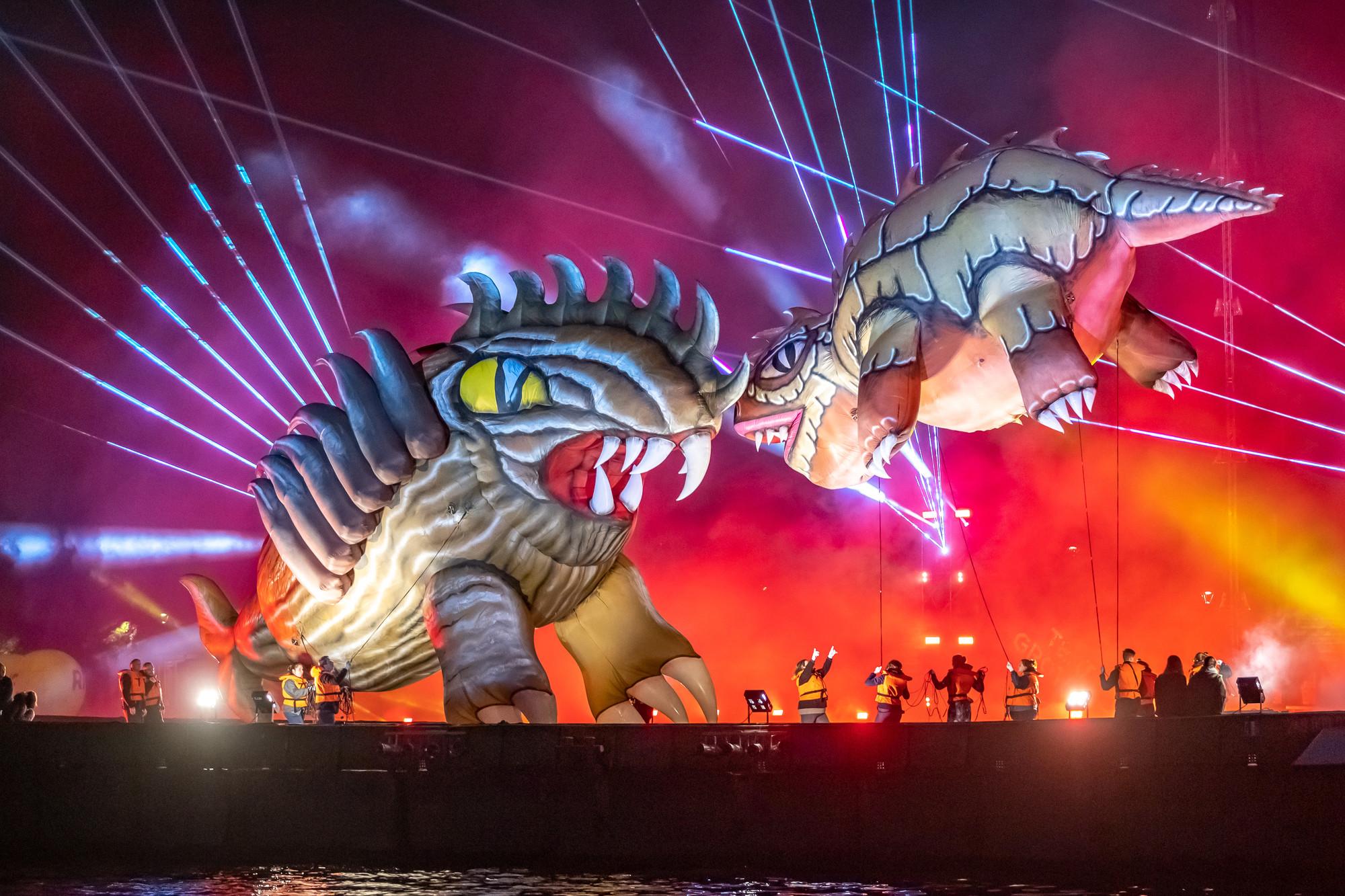 The Great Dragon Weekend: Kraków Dragon Parades on the Wisła River & Market Square
