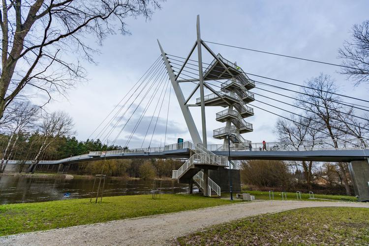 Owińska pedestrian and bicycle footbridge